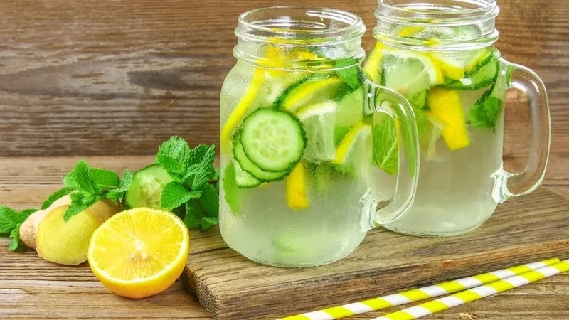 Nước detox chanh dưa leo giúp thanh lọc giảm viêm