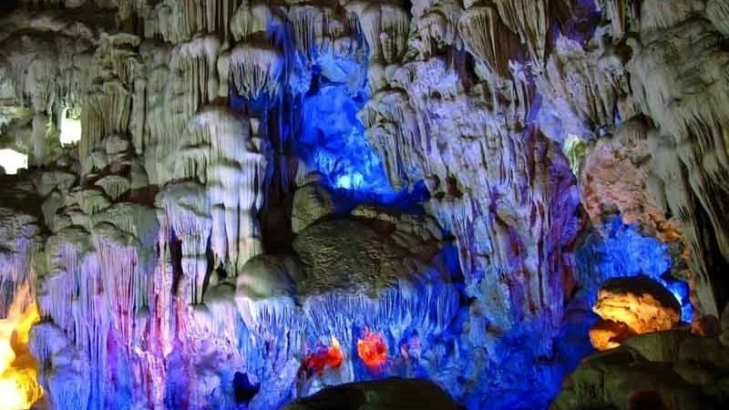 Hang Đầu Gỗ lung linh dưới ánh đèn huyền ảo