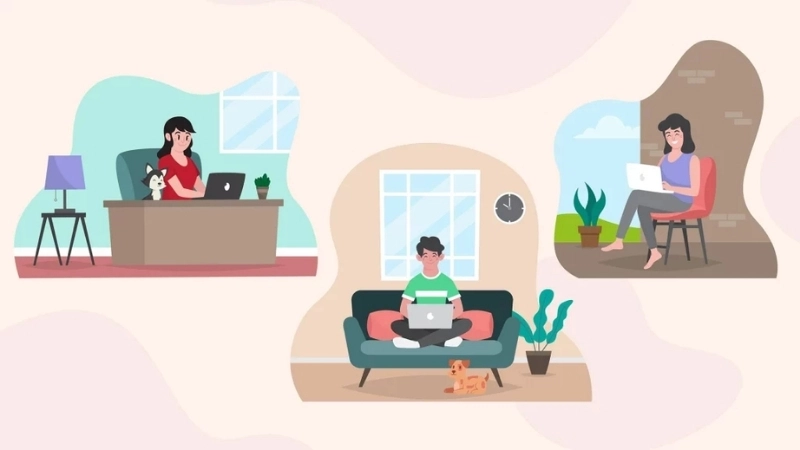 Làm việc tại nhà có thể khiến bạn không để ý đến thời gian
