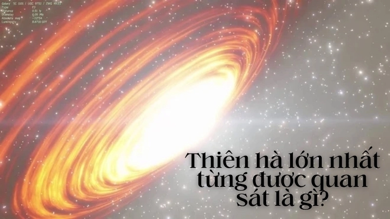 Thiên hà lớn nhất từng được quan sát là gì?
