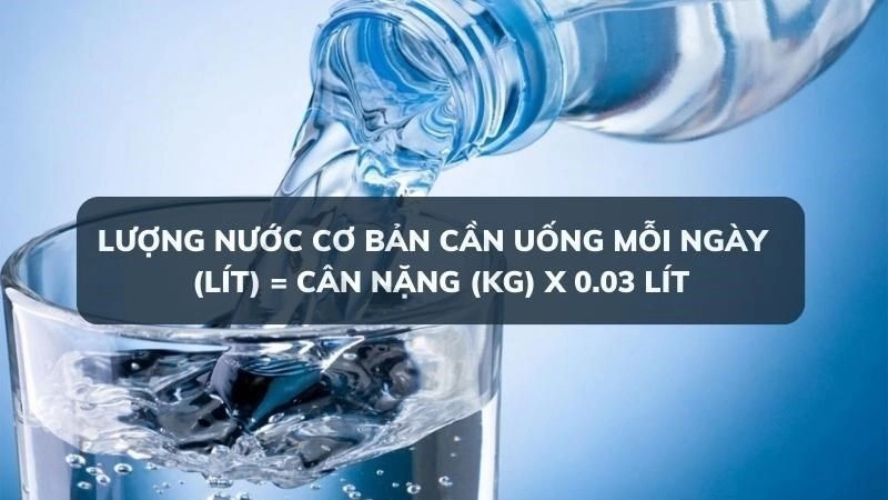 Cách tính lượng nước cần uống mỗi ngày dựa theo cân nặng