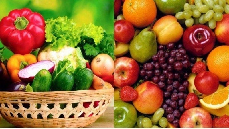 trái cây và rau củ vào khẩu phần ăn mỗi ngày là một trong những cách cải thiện hệ tiêu hóa hiệu quả