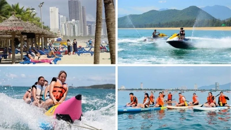 Nước biển Mỹ Khê trong xanh mát lành dịu êm