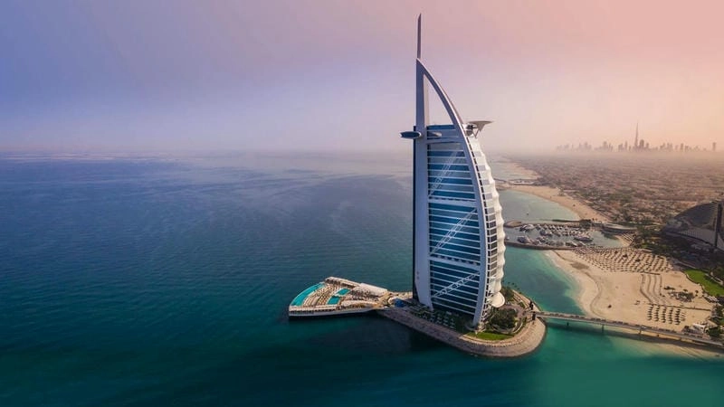 Ngắm nhìn Cảnh đêm Burj Al Arab rực rỡ ánh sáng