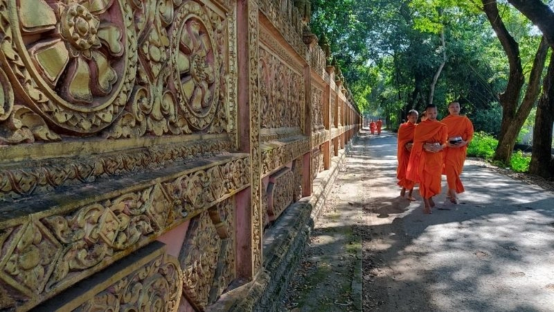 Thiên nhiên Chùa Hang Trà Vinh hài hòa tuyệt vời