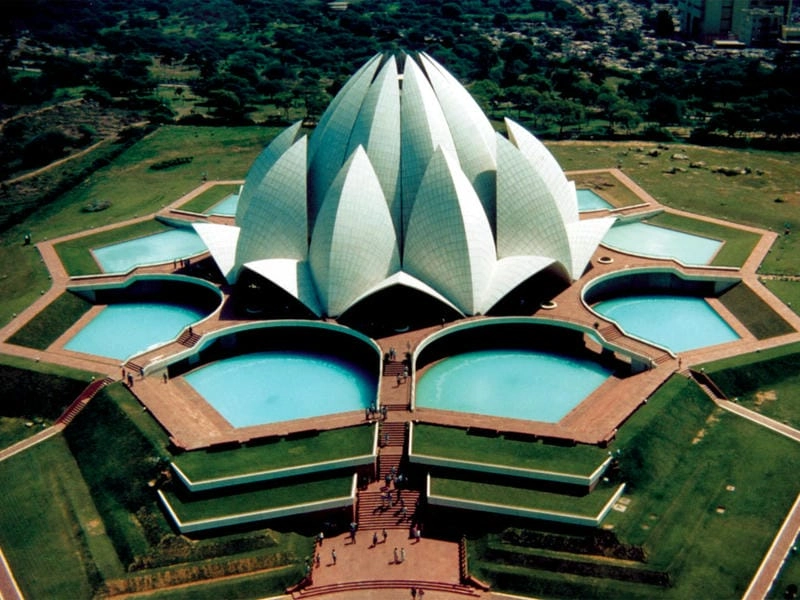 Thiết kế Lotus Temple hình hoa sen tinh tế và đầy nghệ thuật