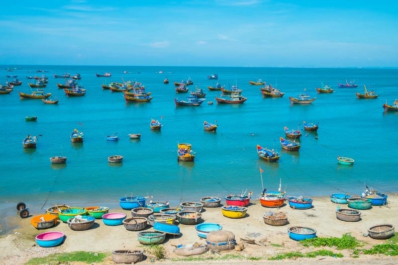Làng chài Phan Thiết nhộn nhịp lúc bình minh