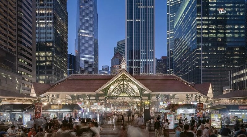 Cảnh quan Lau Pa Sat Khu chợ mang đậm dấu ấn kiến trúc và văn hóa lâu đời