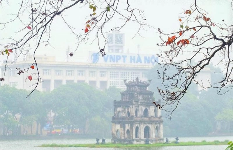 Không khí se se trong ảnh lạnh giá Hà Nội khiến lòng xao xuyến