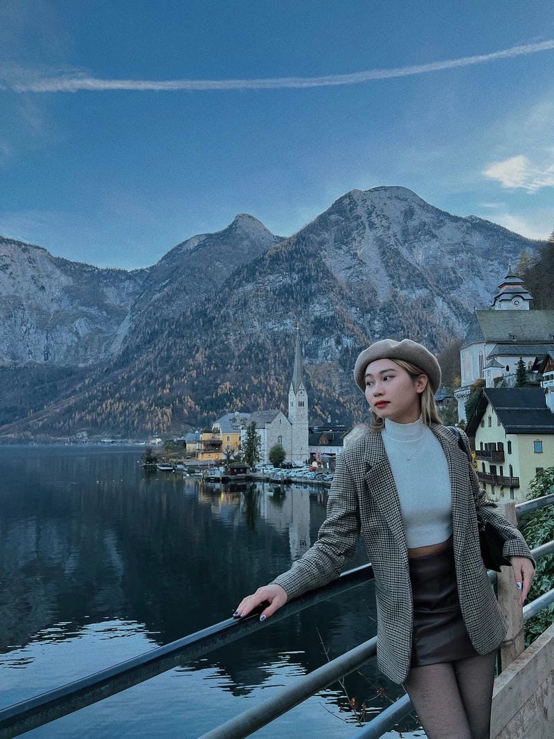 Ảnh tuyết Hallstatt đẹp như tranh vẽ