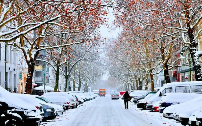 Tuyết trắng Hallstatt tạo nên khung cảnh cổ tích