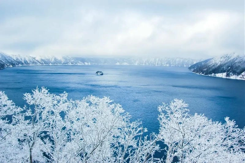 Vẻ đẹp trắng xóa của mùa đông tuyết rơi Hokkaido khiến lòng người say đắm
