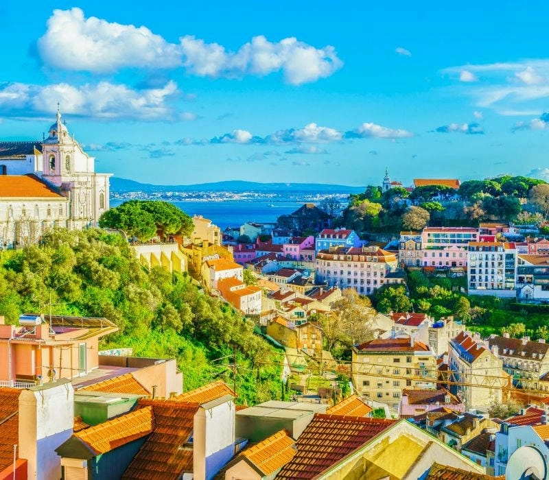 Ảnh lá vàng Lisbon đẹp mơ màng