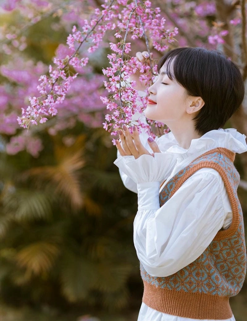 Hoàng hôn Lai Châu bên hoa đào lung linh