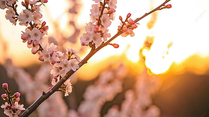 Hoàng hôn Lai Châu vàng rực hoa mận mùa xuân