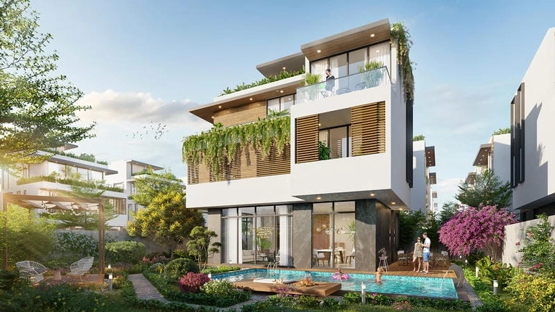 Ngắm view từ ban công biệt thự của Nhà biệt thự Phú Quốc thơ mộng