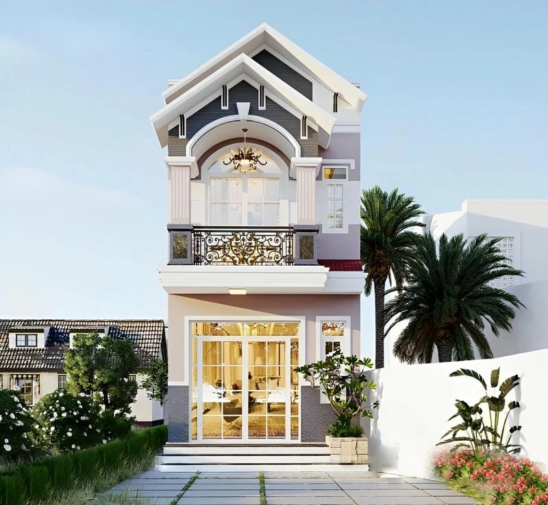 Ngắm hoàng hôn Nhà ống Hạ Long rực rỡ trên phố