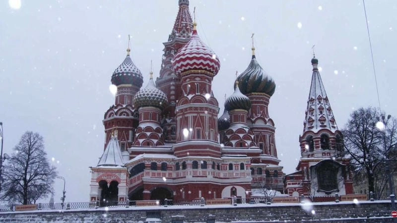 Mái vòm St Basil's Cathedral độc đáo và thu hút