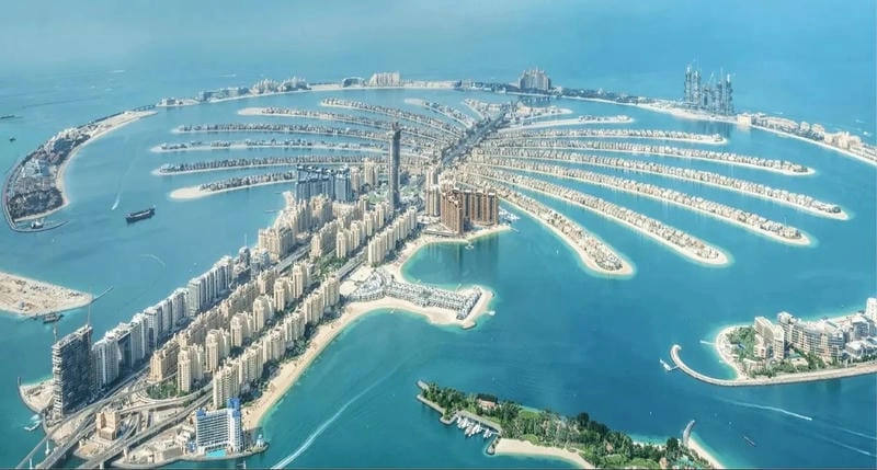 Kiến trúc Palm Jumeirah nổi bật giữa lòng Dubai