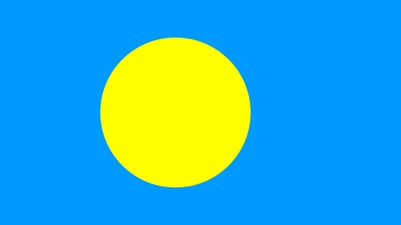 Đặc điểm hình dạng của quốc kỳ Palau hiện tại