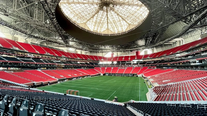 Nội thất Mercedes-Benz Stadium hiện đại sang trọng cuốn hút