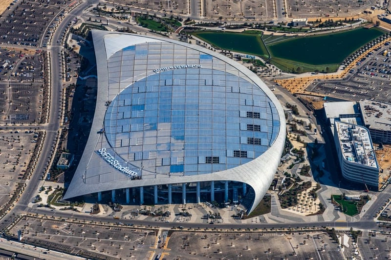 Toàn cảnh Sân vận động Los Angeles Rams trong ngày thi đấu