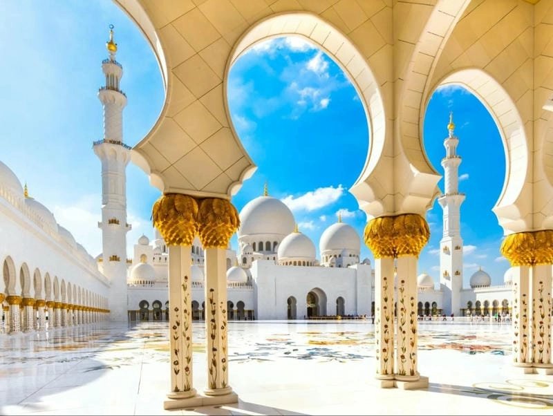 Thảm Sheikh Zayed Grand Mosque hoa văn tinh xảo