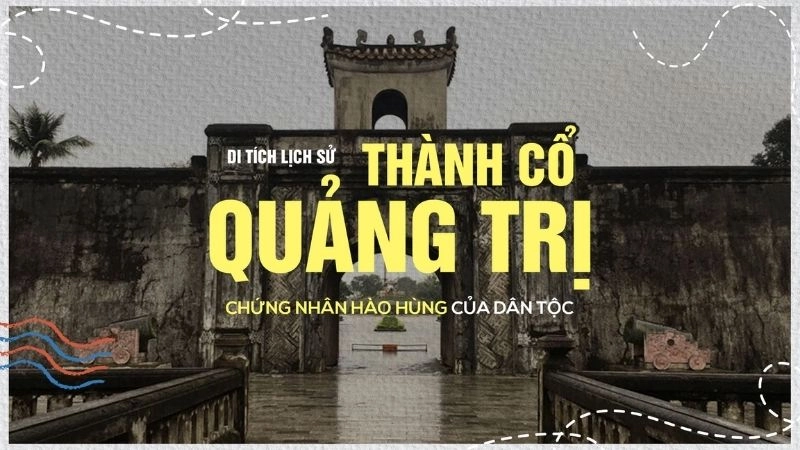 Di tích Thành cổ Quảng Trị có diện tích khoảng 2km², với kiến trúc thành hình vuông và hào nước bao quanh