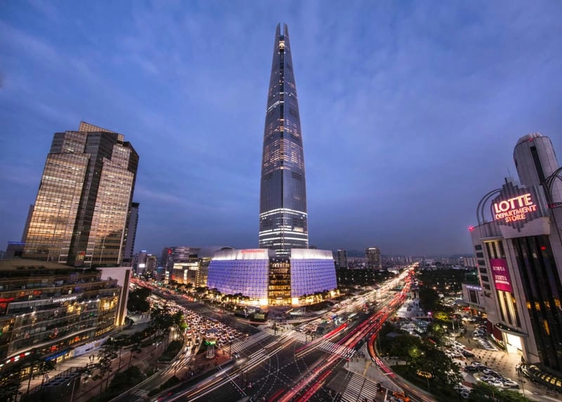 Ảnh Tháp Lotte World Tower Seoul mang đến góc nhìn độc đáo nhất