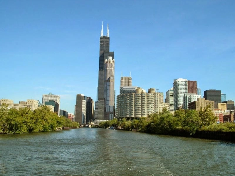 Đỉnh cao Chicago skyline Willis Tower ấn tượng