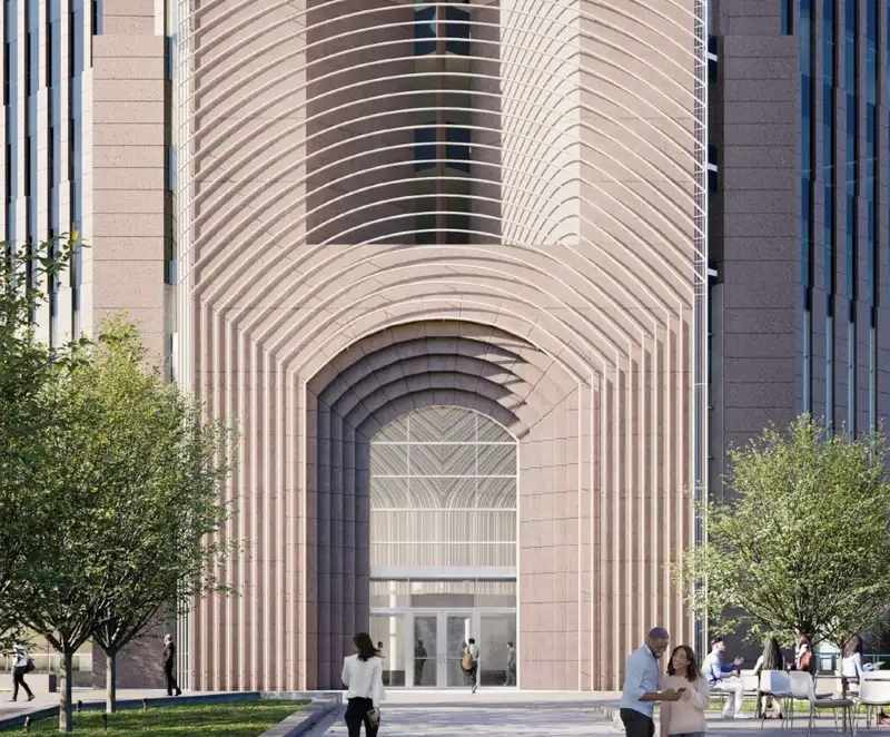 Ánh sáng Bank of America Plaza làm nổi bật toàn bộ tòa nhà