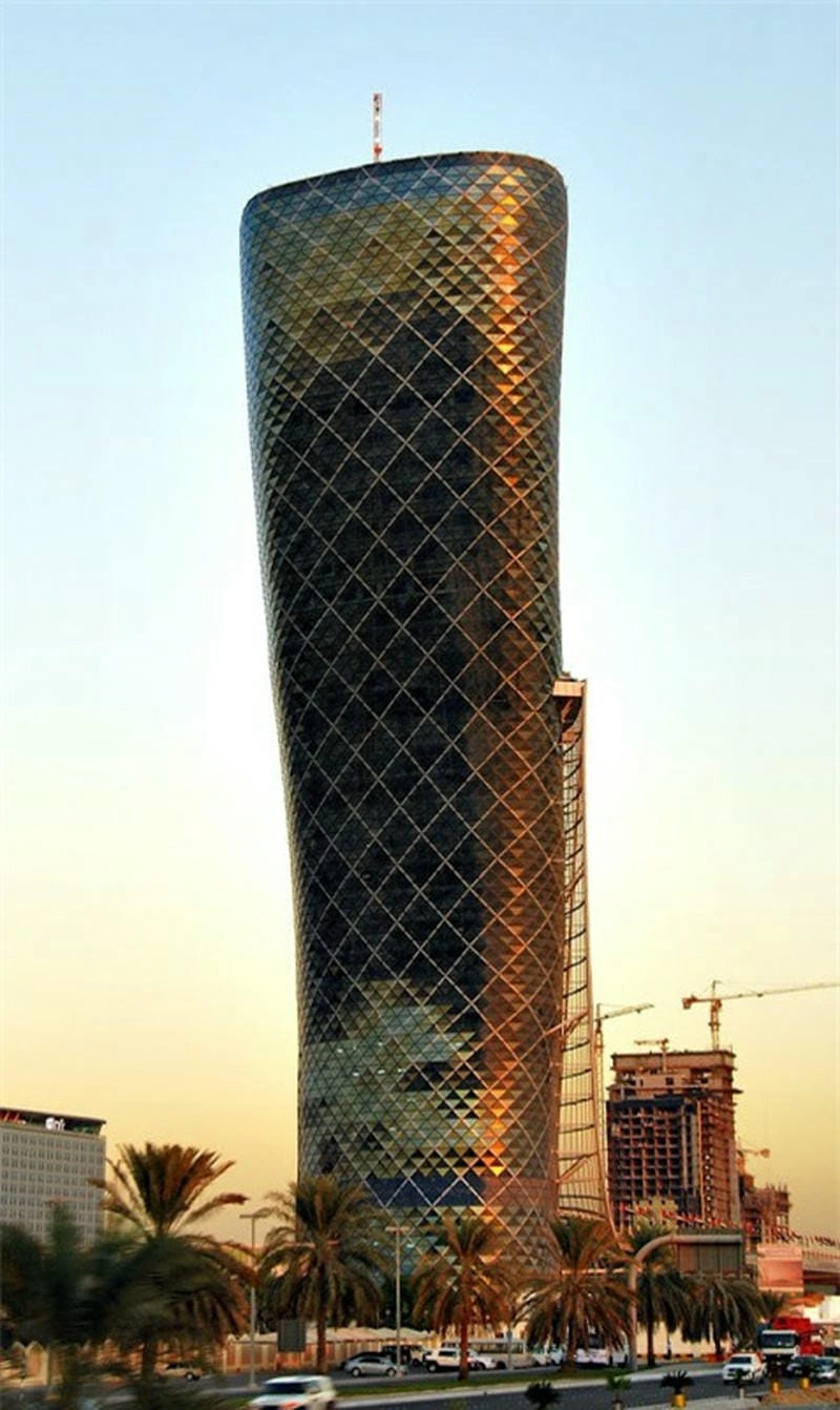 Kiến trúc Capital Gate Tòa nhà Capital Gate ấn tượng