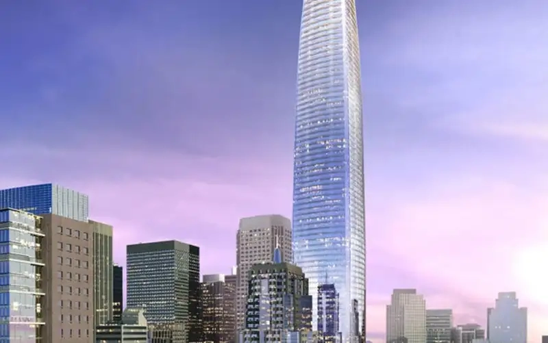 Ánh sáng lung linh tại Tòa nhà Salesforce Tower