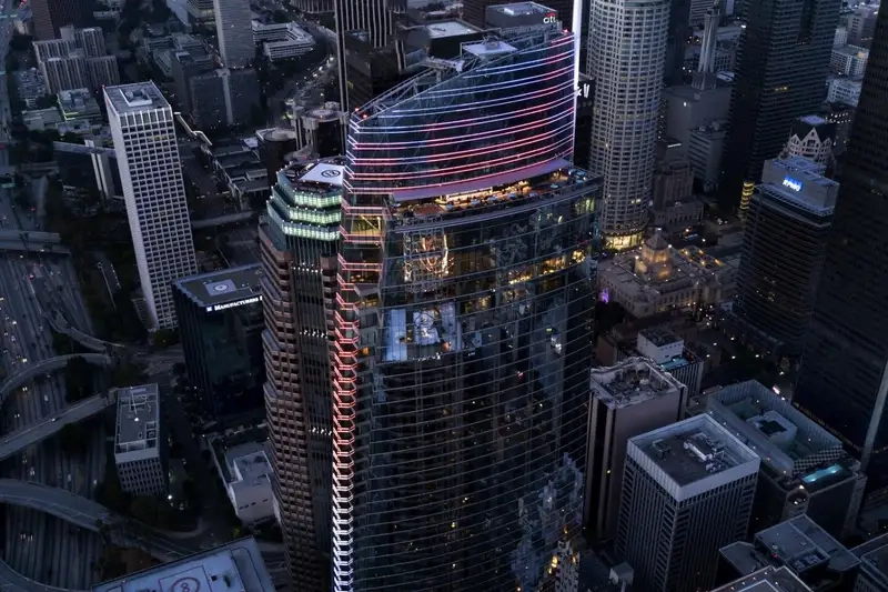 Toàn cảnh Los Angeles skyline Wilshire Grand Center ấn tượng