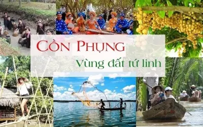 Cồn Phụng - Trải nghiệm miệt vườn xanh mát bên sông Tiền