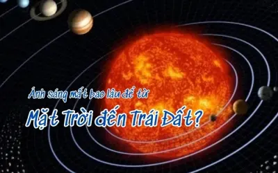 Ánh sáng mặt trời đến trái đất mất bao nhiêu phút?