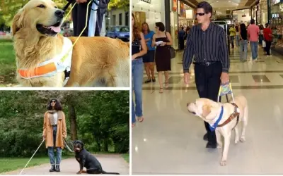 Loài động vật nào hỗ trợ người mù với khả năng dẫn đường