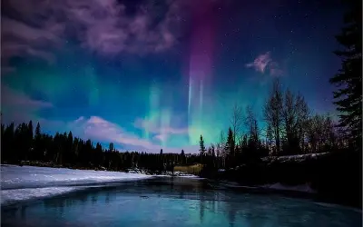 Mùa đông Bắc Cực quang Alaska Mỹ đẹp huyền ảo mê hồn