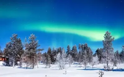 Mùa đông Bắc Cực quang Thụy Điển đẹp huyền ảo mê hồn