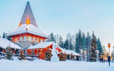 Mùa đông tuyết rơi Lapland Phần Lan lãng mạn và huyền ảo