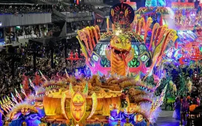 Mùa hè lễ hội Rio Carnival Brazil sôi động đầy sắc màu