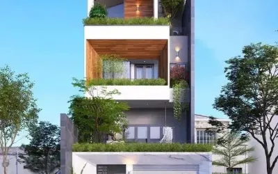 Ảnh Nhà ống Đà Nẵng đẹp sang trọng mang phong cách tối giản