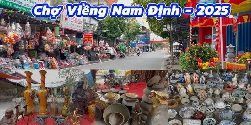 Chợ Viềng Nam Định phiên chợ cầu may đầu xuân nổi tiếng