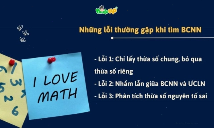 3 lỗi thường gặp khi tìm bội chung nhỏ nhất
