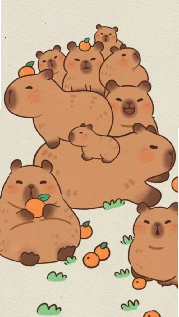 Ảnh capybara cận mặt với biểu cảm đáng yêu