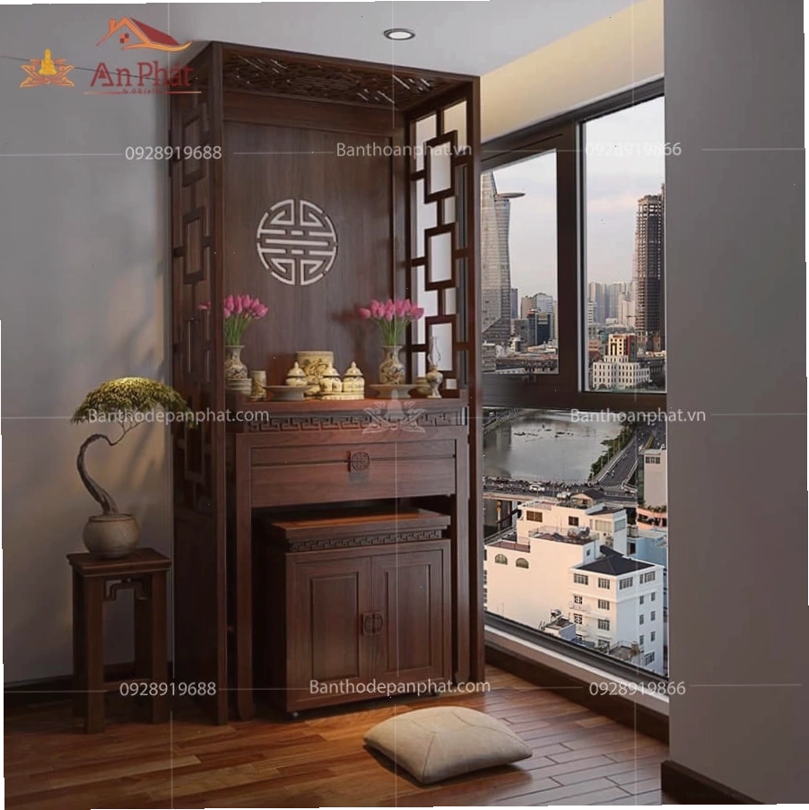 Bàn thờ chung cư BTD2063 thiết kế hiện đại, nhỏ gọn