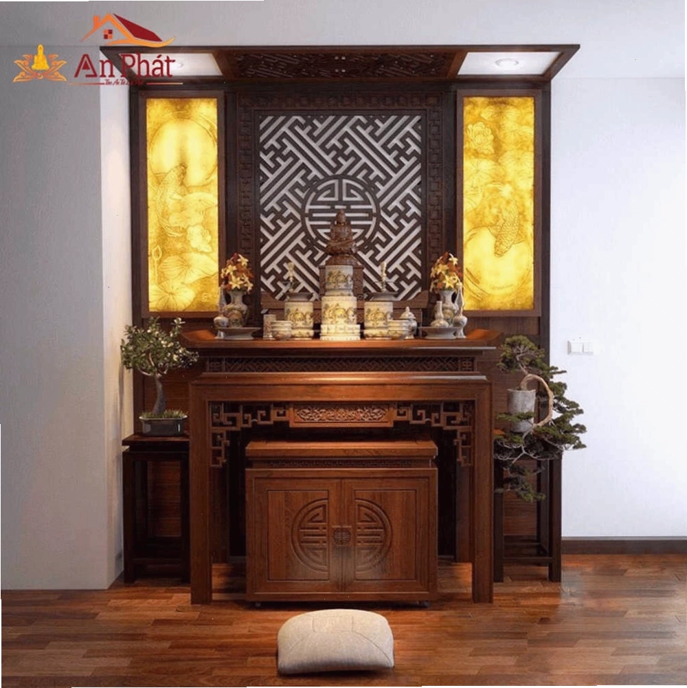 Bàn thờ gia tiên gỗ đẹp An Phát BTD2050, mang phong cách Á Đông