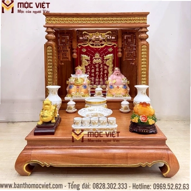 Bàn thờ Ông Địa Thần Tài cao cấp chạm khắc tinh xảo
