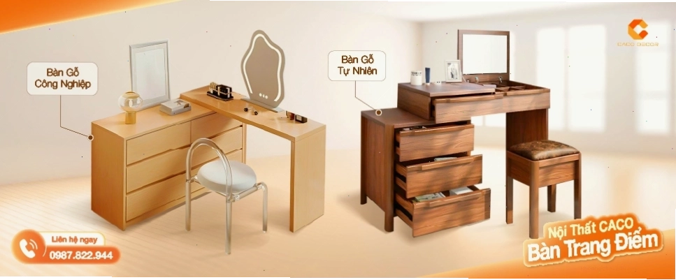 Bàn trang điểm đẹp cao cấp với thiết kế sang trọng và nhiều ngăn kéo tiện lợi