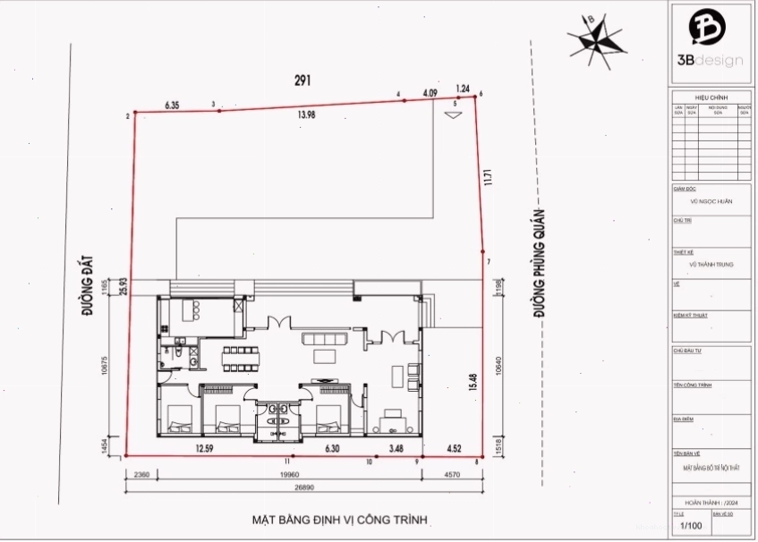 Bản vẽ thiết kế công năng và định vị nhà cấp 4 sân vườn